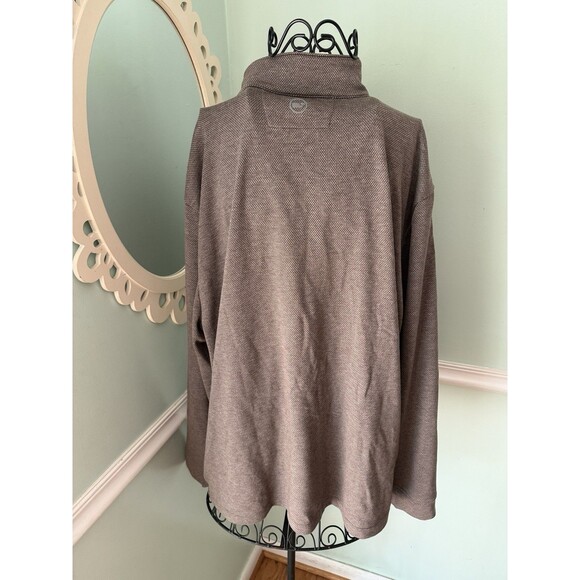 Vineyard Vines Sweater Men 2XL Tan OTG On The Go Bluffs Performance Quarter-Zip - Picture 2 of 4